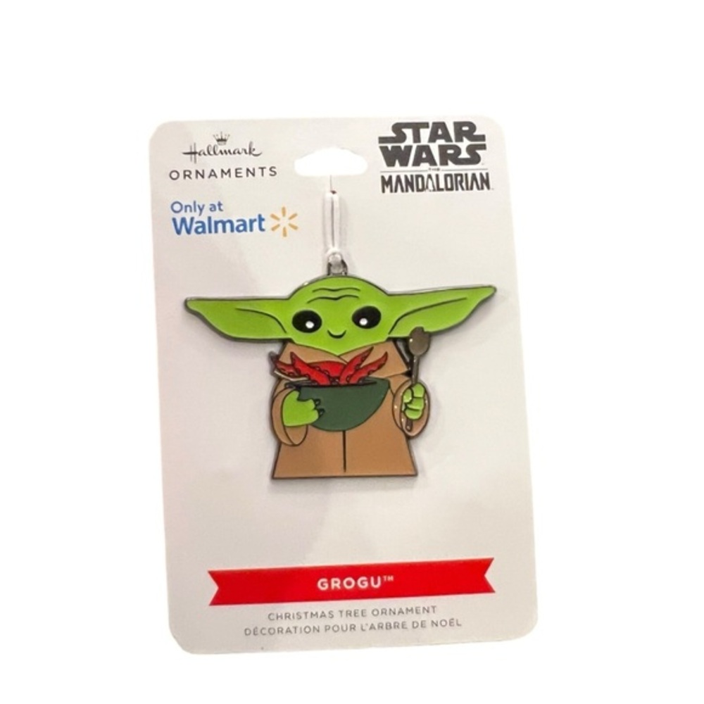 Hallmark Star Wars Mandalorian Grogu Metal Enamel Christmas Ornament NEW Gift